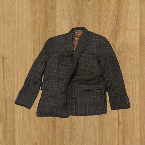 Bespoke Charcoal Plaid Sport Coat - Picture 2 of 8